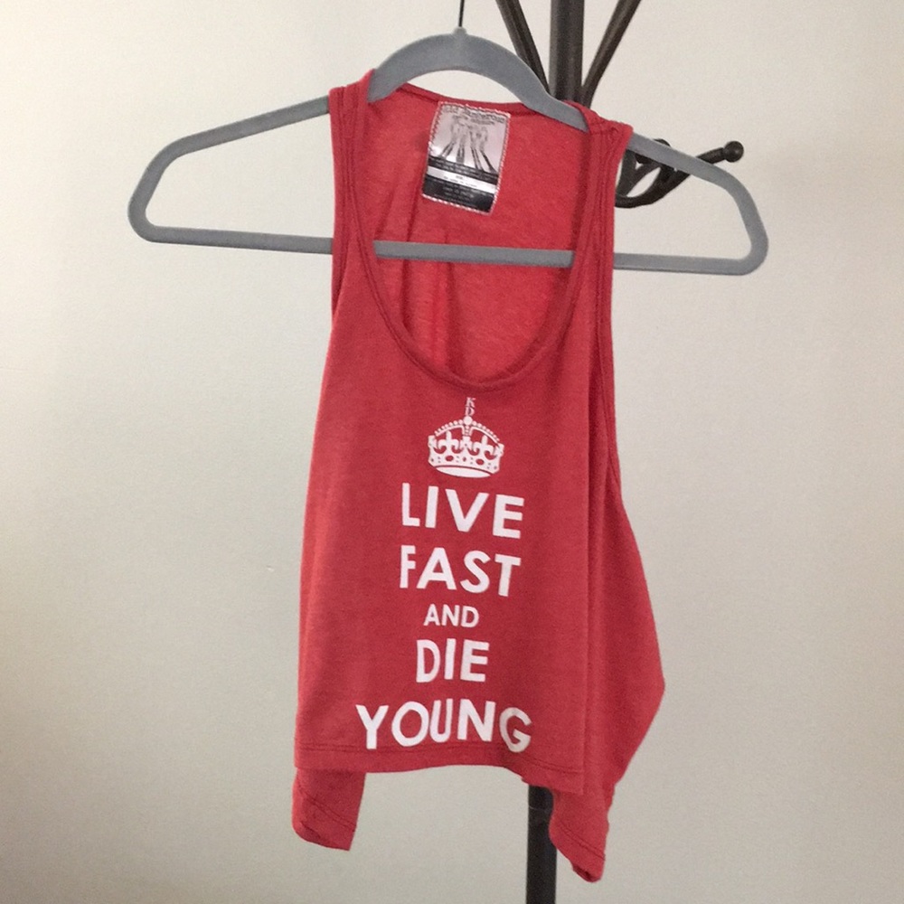 Kid Dangerous graphic crop top sz S